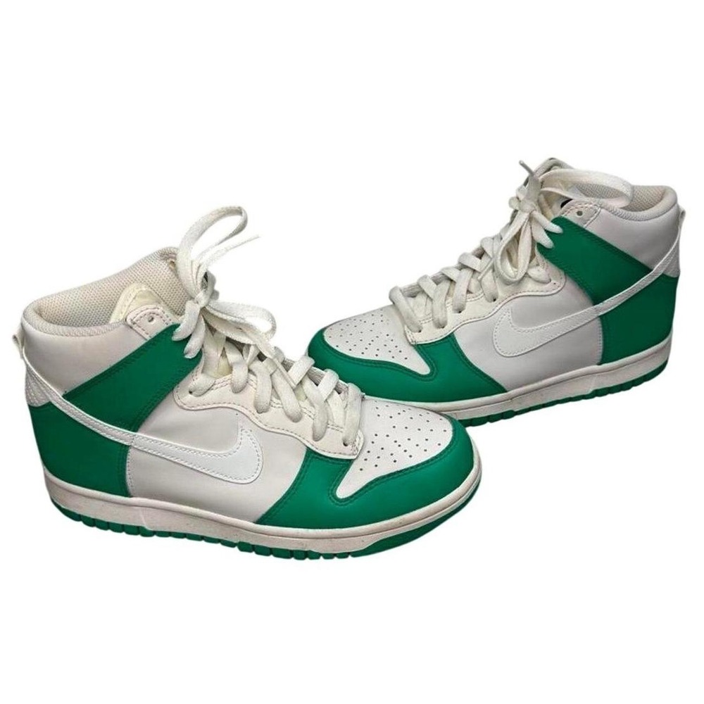 Nike Dunk High Retro White Green GS Youth Size 7Y Womens 8.5 Basketball Sneakers